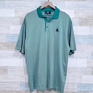 Carnoustie Golf Links Scotland Filo Di Scozia Jersey Polo Green Marbas Mens XL